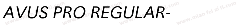 AVUS PRO REGULAR字体转换